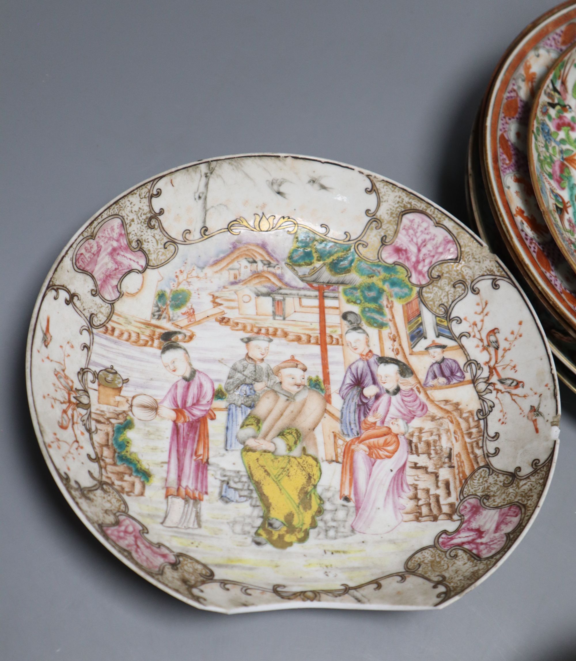 A group of Chinese famille rose tea wares, 18th/19th century